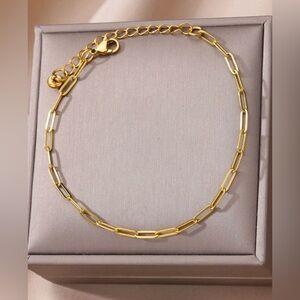 Stainless Steel Paperclip anklet